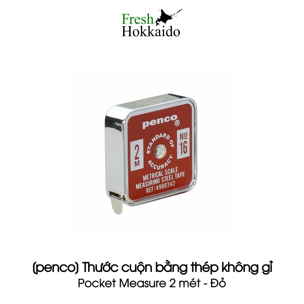 [penco] Thước cuộn bằng thép không gỉ - Pocket Measure 2 mét