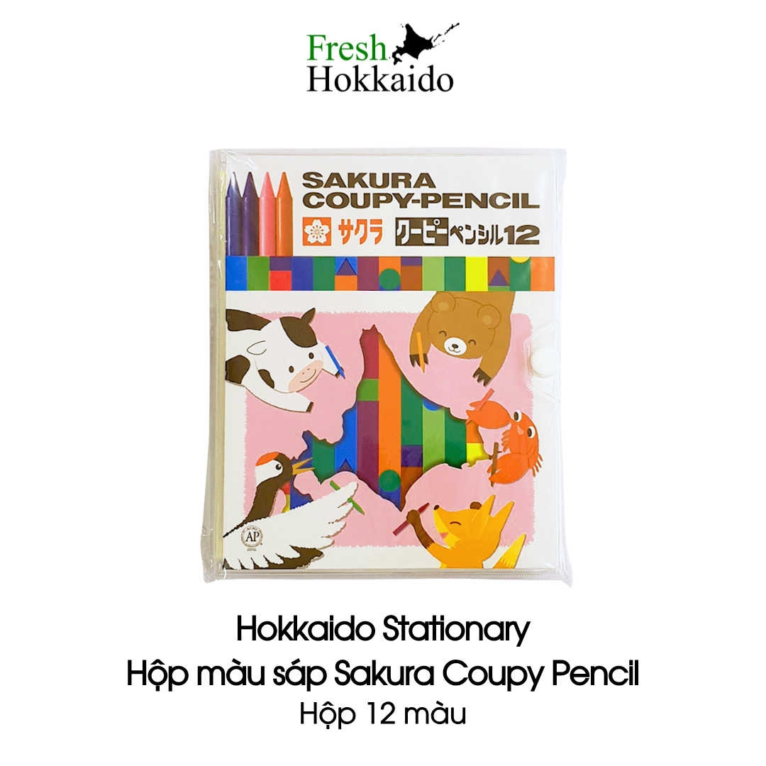 [8957063365] Hộp màu sáp Sakura Coupy Pencil - Hộp 12 cây