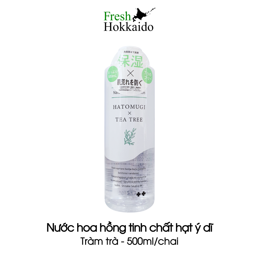 [23146559252] [SATSUDORA] Nước hoa hồng tinh chất hạt ý dĩ – Tràm trà – Chai 500ml
